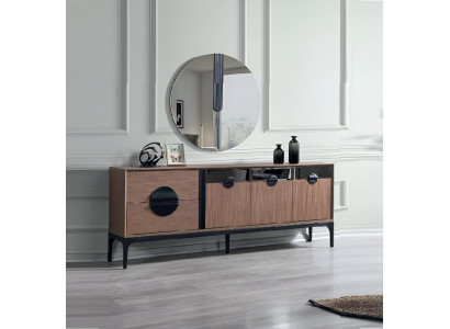 Modern sideboard with mirror, dining room furniture, luxury complete new.