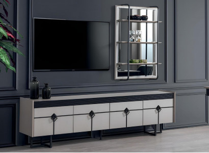 Wall unit wall shelves complete TV stand living room set new furniture