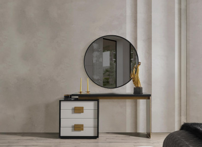 Bedroom Stylish Set Designer Dressing Table Luxury Mirror 2-piece Set