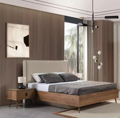 Set bed, 2x nightstands, dressing table, 6-piece design modern bedroom