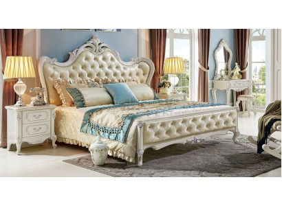Bed 2x Nightstand 3-Piece Bedroom Set Design Modern Luxury Bedroom Sets