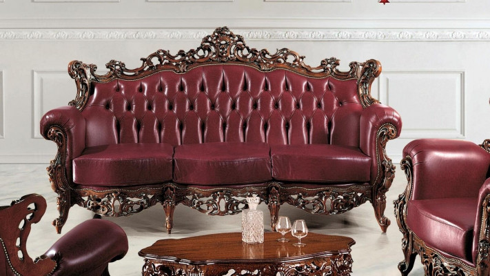 Chesterfield 3-seater couch leather sofa luxury design Italian furniture