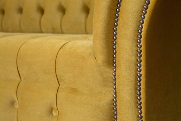 Luxury Chesterfield Sofa 2x 2-Seater Couch Fabric Modern Sofas New Set