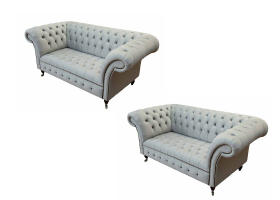 Chesterfield Sofa Set Design Luxury Upholstered Sofa Couch Seat Set