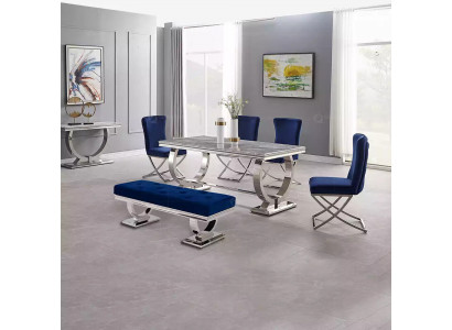 Luxury Dining Table Column Table Dining Tables Dining Room Table Silver 200x100