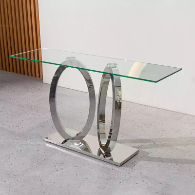 Designer luxury console table console tables stainless steel with glass design