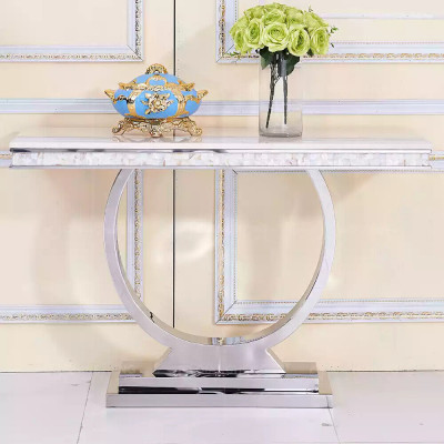 Silver sideboard console table luxury table silver chrome 120x40cm