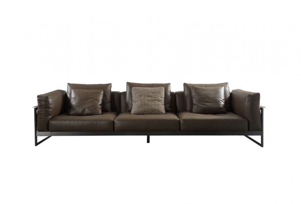 Exclusive sofa set 3+2 seater leather ottoman upholstery living room set