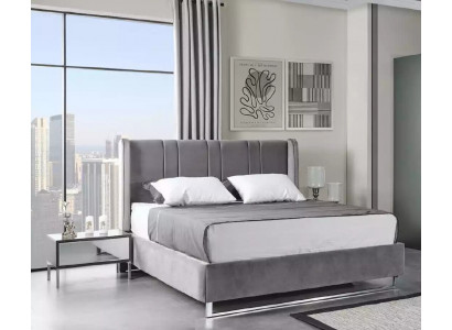 Bedroom set bed 2x nightstands wood furniture 3-piece modern design sets