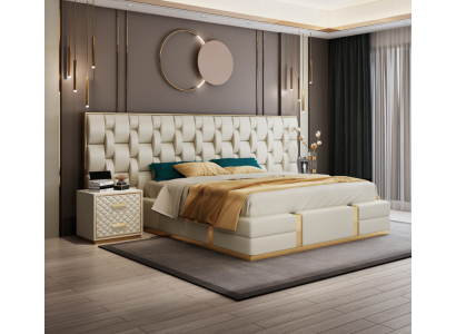 Bed cushion design luxury double beds bedroom hotel bed new