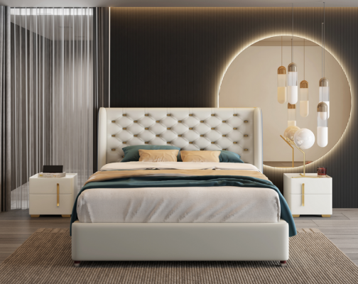 Bedroom furniture designer bed bed frame double beds elegance wood