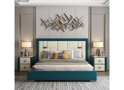 Luxury Bedroom Bed Upholstery Design 180x200cm Double Hotel Beds New