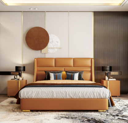 Double bed bedroom bed luxury furniture double hotel furnishing 180x200