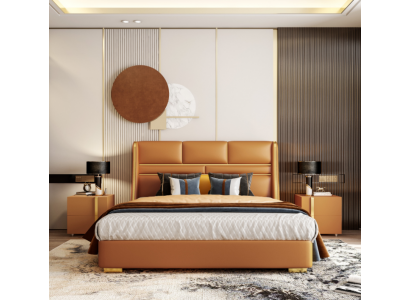 Double bed bedroom bed luxury furniture double hotel furnishing 180x200