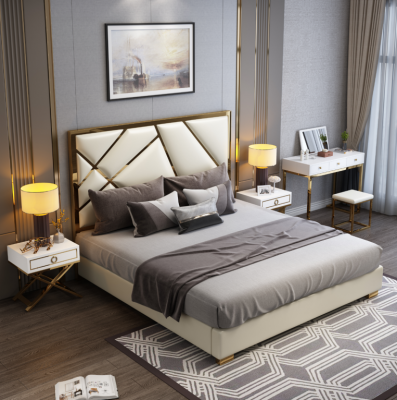 Bed Pillow Design Luxury Double Hotel Beds Bedroom 180x200 cm