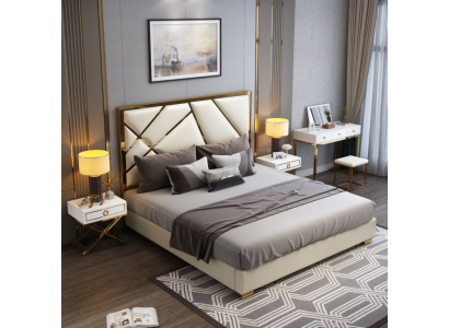 Bed Pillow Design Luxury Double Hotel Beds Bedroom 180x200 cm