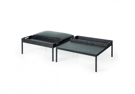 Modern style coffee table living room table black wood furniture table