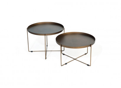 Coffee table x2 living room coffee table nesting table side tables set of 2 round tables