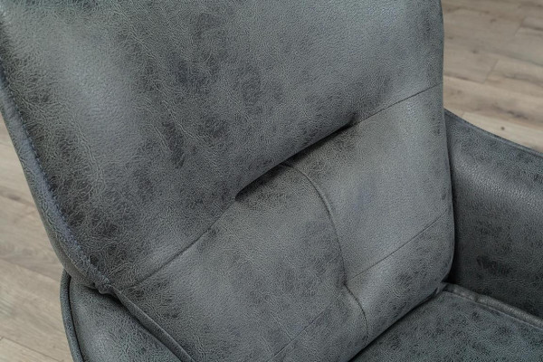 Gray Single-Seater Exclusive Armchair Lounge Club 1-Seater Luxury Single-Seater