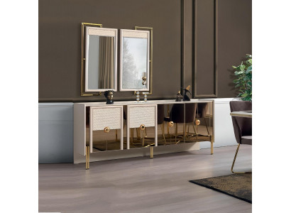 Dining room furniture sideboard with mirror luxury wood new design modern