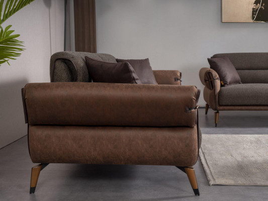 Upholstered Furniture Textile Living Room Set 3pc Sofa Two-Seater Armchair New Furnishing