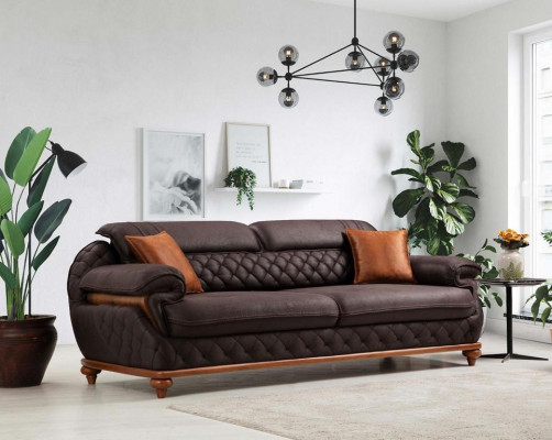 Modern Complete Living Room Set Armchair Sofa Couch Upholstery Seating Three-Seater