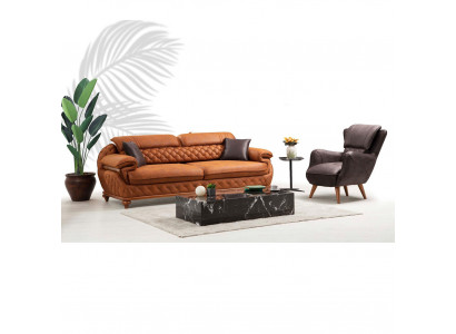 Modern living room complete set three-seater sofa couch armchair luxury furniture