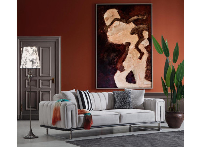 Living room gray sofa couch three-seater modern upholstered sofas new seating furniture