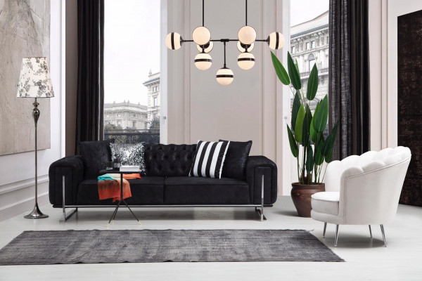 Modern furniture living room complete sofa couch three-seater upholstered furniture armchair