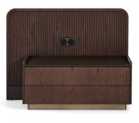 Bedroom set luxury complete bed +2x bedside tables 3-piece modern set