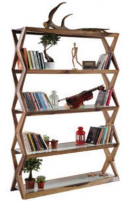 Bookshelf Modern Wood Shelf Cabinet Office Designer Furniture Shelves
