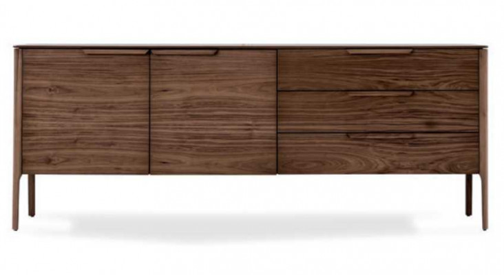 Dining room set, dining group brown, dining table, 4x chairs with sideboard table