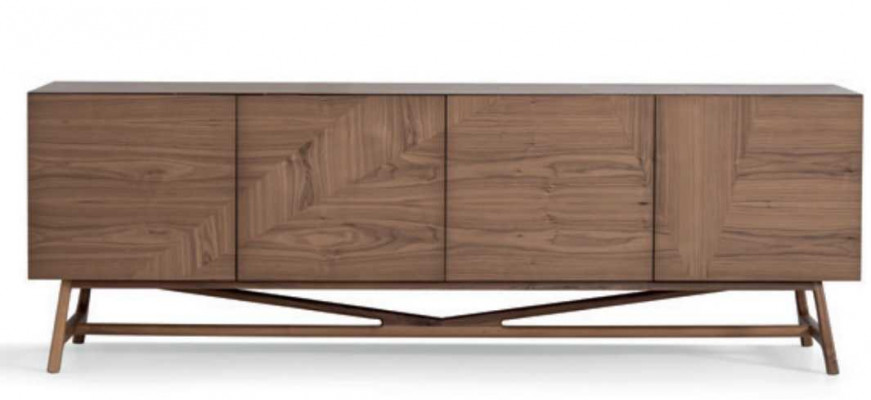 Modern 6-piece dining room set table 4x chairs with sideboard dining suite group