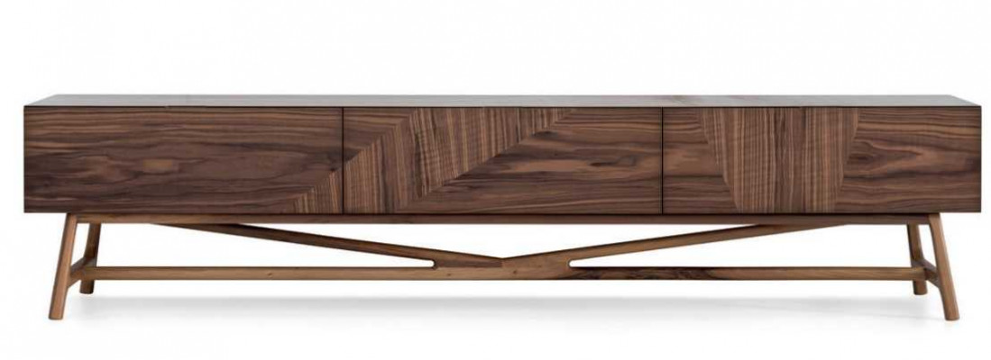 Living room TV stand with 2x wall shelf luxury design sideboard living room wall