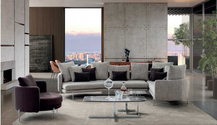 Living room set 4+3+1 seater modern 3-piece sofa suite with cushions furniture