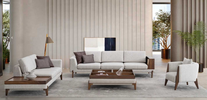 Living room set 2x sofa armchair coffee table sofa set sets couches furniture