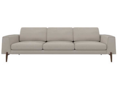 Luxury Sofa Gray Color Living Room Upholstery Textile Three-Seater Couch Couches