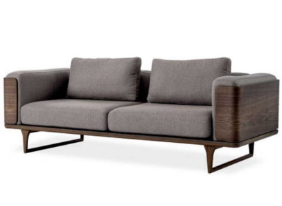 Luxury sofa grey color living room upholstery fabric three-seater couch 225x90
