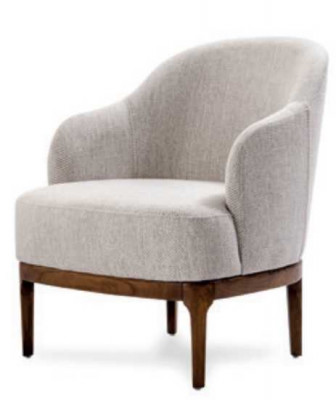 Modern living room armchair luxury design gray color lounge club gray