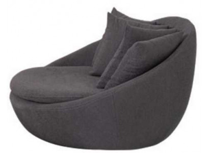 Armchair Upholstery Seat Modern Design Gray Lounge Luxury Living Room Club