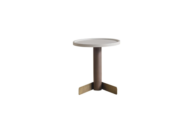Side table living room furniture designer stylish brown wooden table