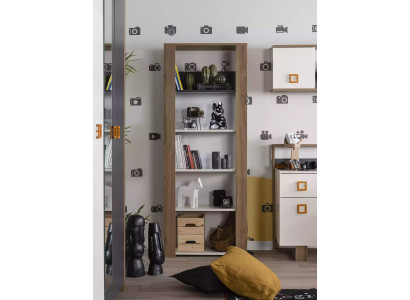 Bookshelf Freestanding Shelf Children's Shelf Cabinet Bookcase Wood Brown New