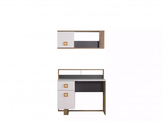 Desk Children's Room Set 3-Piece Shelf Computer Wood Chair Yellow New