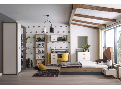 Children's bed set children's furniture nursery bed wood gray set 9-piece