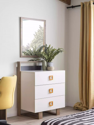 Bedroom set bed children’s room furniture set gray 5-piece wood new