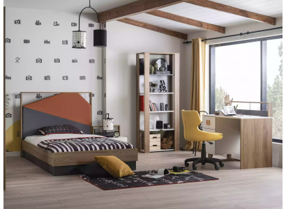 Children's furniture set children's bed children's room bed wood grey set of 4 pieces