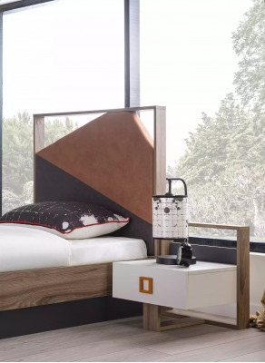 Complete Bed Children's Furniture Kids' Bed Nursery Wood Gray 4-piece Set