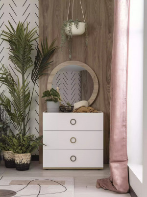 Dresser group with mirror dressers wood white bedroom wardrobe set