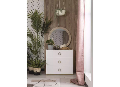 Dresser group with mirror dressers wood white bedroom wardrobe set