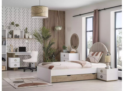 Bed frame children's bed children's furniture children's room bed wood white modern